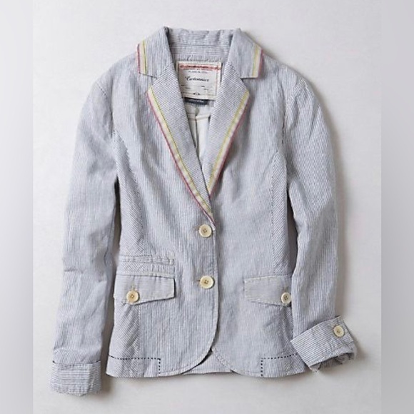 Anthropologie Cartonnier Sunglow striped blazer - Picture 1 of 5